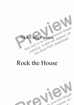page one of Rock the House