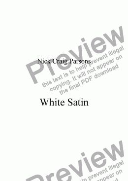 page one of White Satin