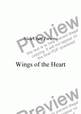 page one of Wings of the Heart