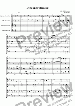 page one of Dies Sanctificatus (Palestrina)