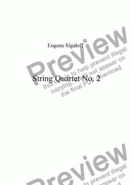 page one of String Quartet No. 2