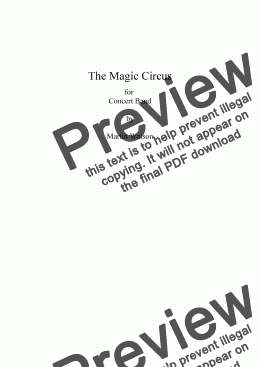 page one of The Magic Circus for Concert Band