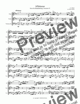 page one of Affettuoso-Bach(flute,violin,cello)Brandenburg No.5