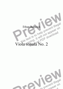 page one of Viola sonata No. 2
