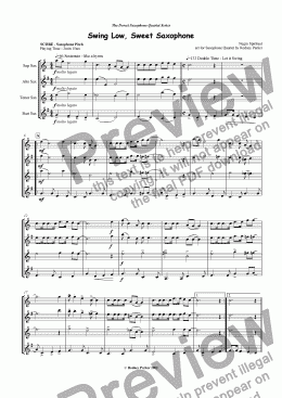 page one of Swing Low, Sweet Saxophone