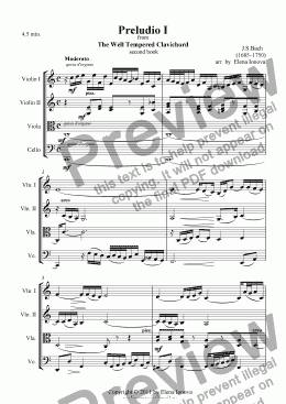 page one of J.S.Bach  Prelude No.1 