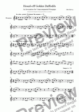 page one of Hosed-off Golden Daffodils (hosepipe solo)