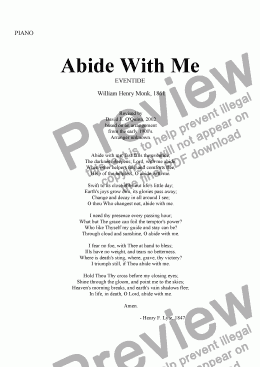 page one of Abide With Me