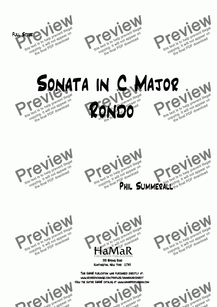 page one of Sonata in c Major Rondo