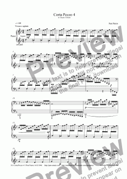 page one of Corta Pezzo  4 (piano solo)
