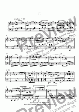 page one of Sonata #1 in C Major - Part 2