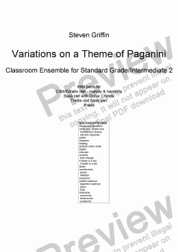 page one of Variations on a Theme of Paganini