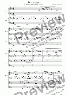 page one of FOR TWO PIANOS / TWEEGESPREK