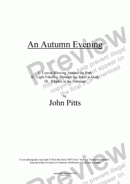 page one of An Autumn Evening