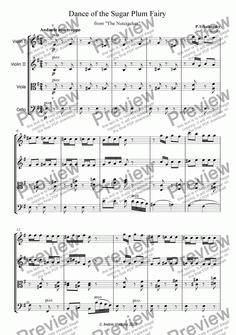 page one of Dance of the Sugar Plum Fairy