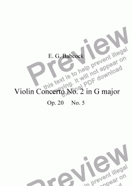 page one of Volin Concerto No. 2 in G major