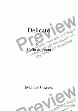page one of Delicato (Cello & Piano)