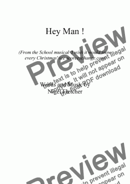 page one of Hey Man !