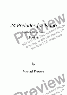 page one of Preludes for Piano ~ Book 2