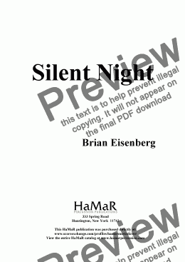page one of SILENT NIGHT