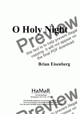 page one of O HOLY NIGHT