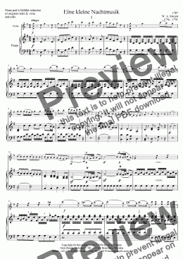 page one of Eine kleine Nachtmusik 1 - Allegro