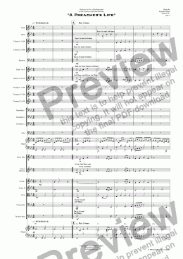 page one of A Preacher’s Life - Orchestra