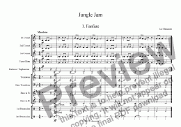 page one of Jungle Jam Suite (6 pieces for Beginner Brass)