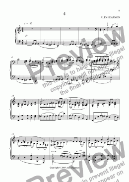 page one of Ten Piano Pieces - 4