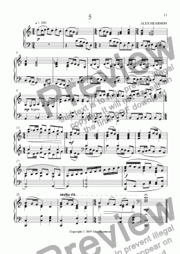 page one of Ten Piano Pieces - 5