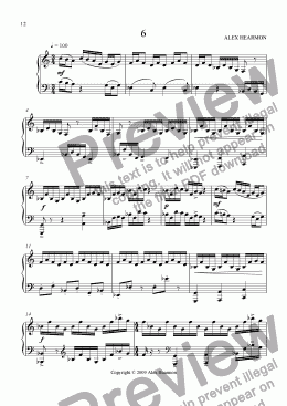 page one of Ten Piano Pieces - 6