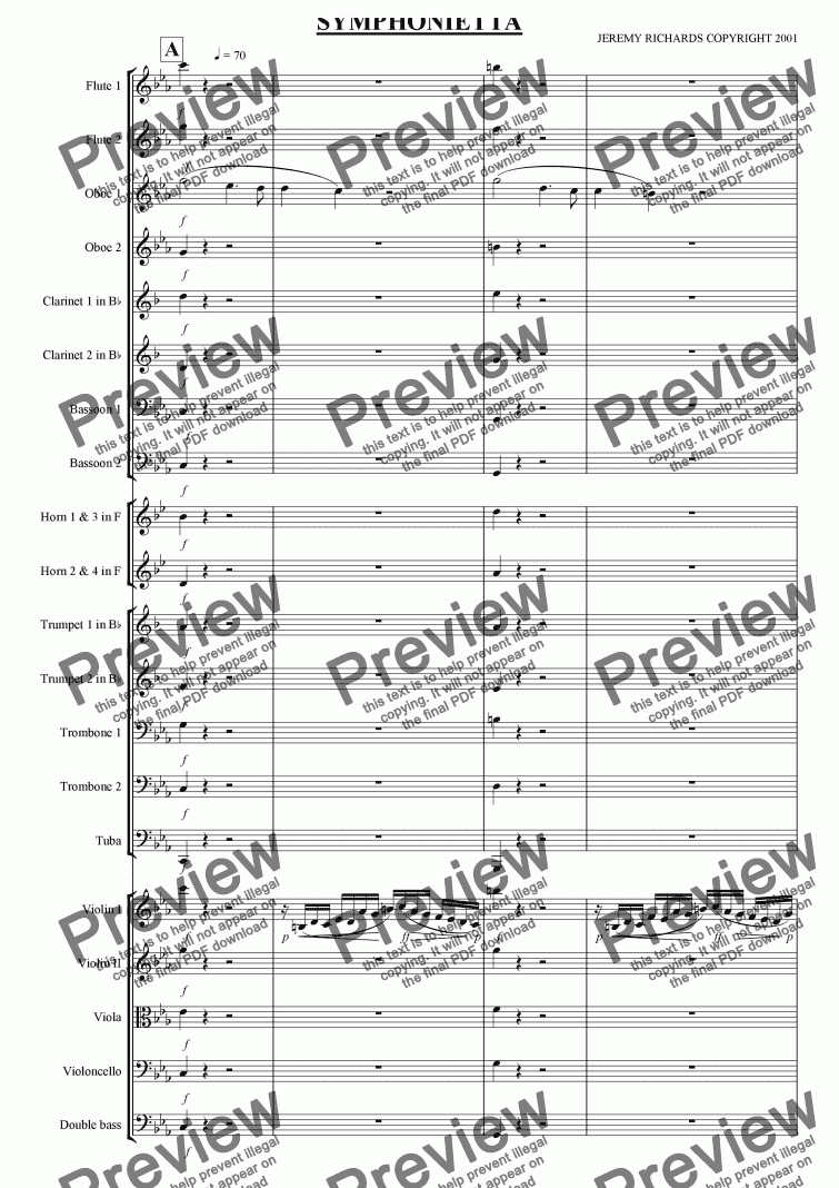 page one of Symphonietta 2