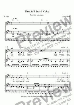 page one of That Still Small Voice Two-Part with piano