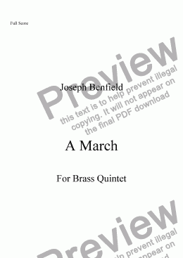 page one of A March