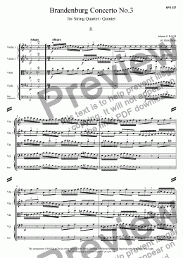 page one of Brandenburg Concerto No.3 - 2. Adagio - Allegro