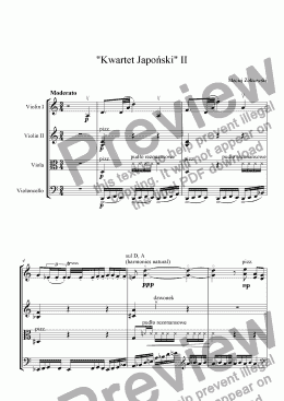 page one of "Kwartet Japoński" II
