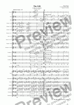page one of The Gift  (Lullaby For Jonathan) Orchestral Version