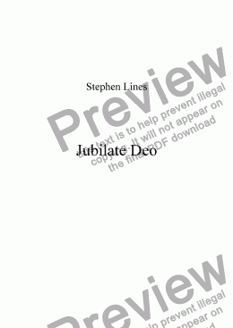 page one of Choir and Keyboard: Jubilate Deo