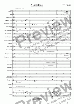 page one of A Little Peace (Concert Band Version)