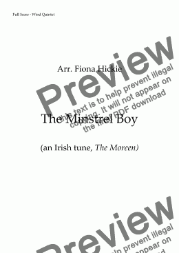 page one of Minstrel Boy