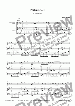 page one of Prelude 1 set 2 [solo inst + pno]