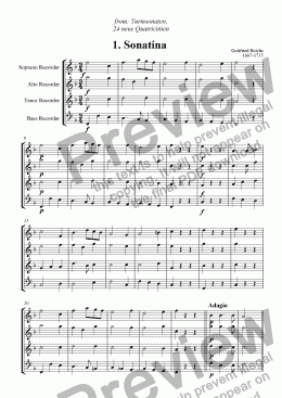 page one of Sonatina from Turmsonaten (Reiche)