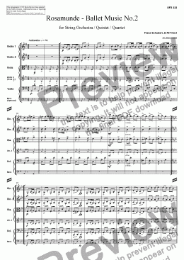 page one of Rosamunde - Ballet Music No.2