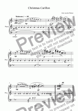 page one of Christmas Carillon (piano)