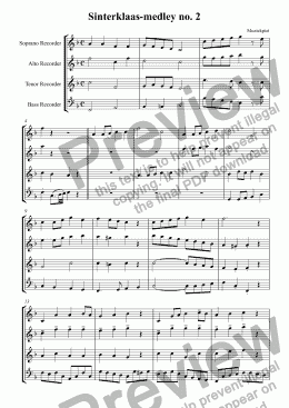 page one of Sinterklaas-medley no. 2 (Zwart)