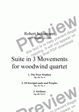 page one of Woodwind Quartet: Schumann Suite