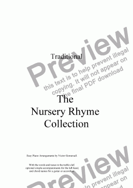 page one of The Nursery Rhyme Collection