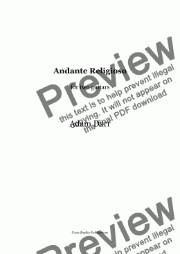 page one of Andante Religioso