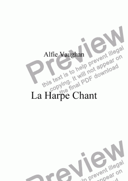 page one of La Harpe Chant