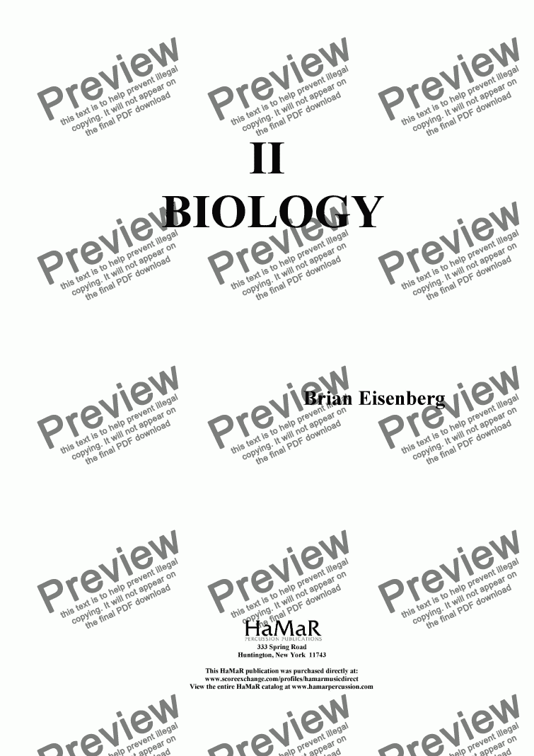 page one of II BIOLOGY